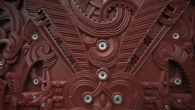 Maori Carving in Rotorua, New Zealand. 12 October 2019