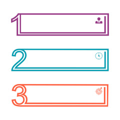 Obraz premium Business data visualization, infographics. Scheme of the process of elements with the help of graphics, diagrams of rectangles in three stages, numbers, variants, parts. Business vector for presentati