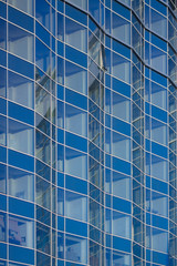 Blue glass and metal building