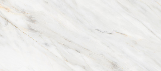 Obraz na płótnie Canvas White Carrara Marble Texture Background With Curly Grey-Brown Colored Veins, It Can Be Used For Interior-Exterior Home Decoration and Ceramic Decorative Tile Surface, Wallpaper, Architectural Slab.