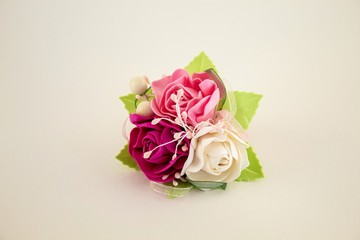Handmade scrunchy beauriful three rose
