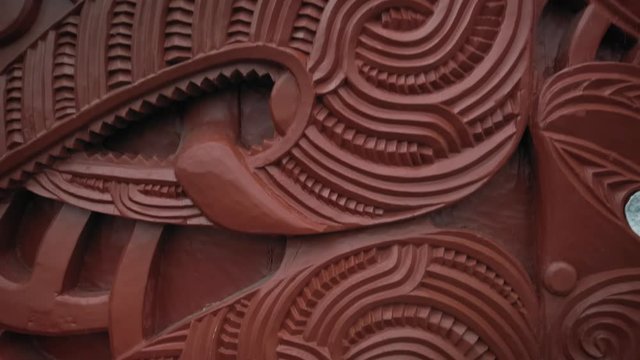 Maori Carving in Rotorua, New Zealand. 12 October 2019
