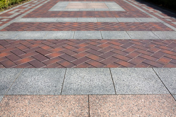 Alley made of ceramic tiles