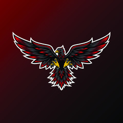 Fototapeta premium Eagle mascot for sport and esport or gamer team logo
