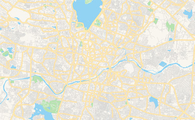 Printable street map of Hyderabad, India