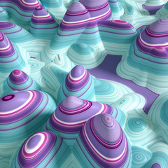 Soft, nice abstract background in bright colors. 3d illustration, 3d rendering.