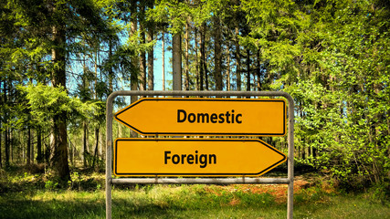 Street Sign Domestic versus Foreign