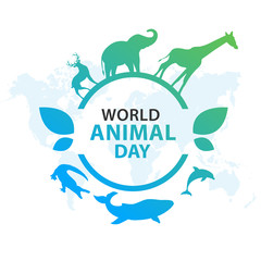World Animal Day. Vector illustration.