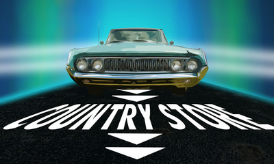 Street Sign to Country Store