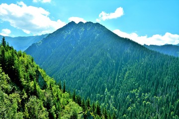 landscape of the Fagaras mountains Romania