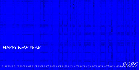 Christmas card with white text on a blue background