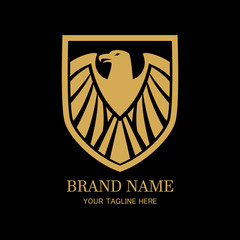 Golden Eagle crest shield logo