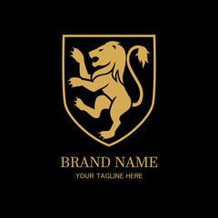 Royal lion logo design template