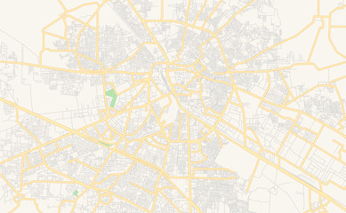 Printable street map of Ludhiana, India