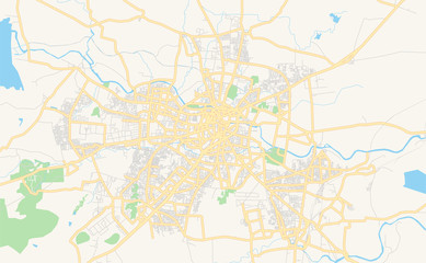 Printable street map of Nashik, India