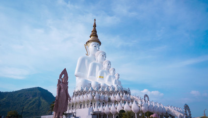 PETCHABUN, Thailand.- 08 SEP,2019 : Five Buddhas at Wat Phra Thad Pha Son Kaew Temple, Thailand.