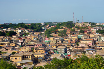Fototapeta na wymiar view of cape coast in ghana