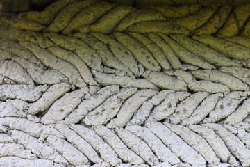 Clay wall handmade old clay brick wall details
