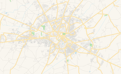 Printable street map of Amritsar, India