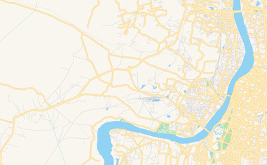 Printable street map of Howrah, India