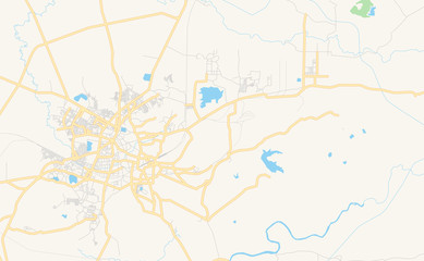 Printable street map of Jabalpur, India