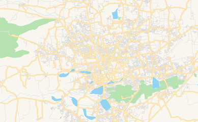 Printable street map of Coimbatore, India