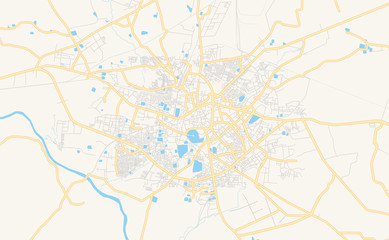 Printable street map of Raipur, India
