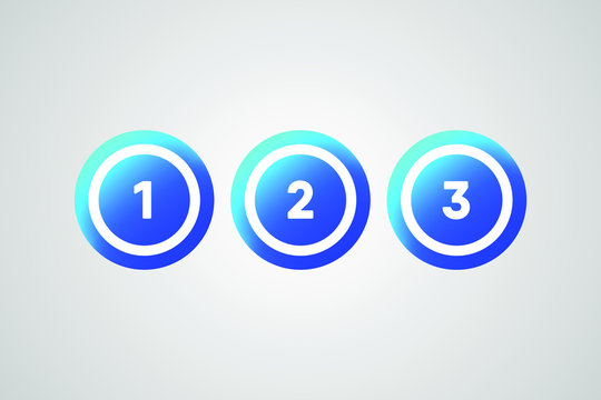 Blue Bingo Balls Vector Illustration
