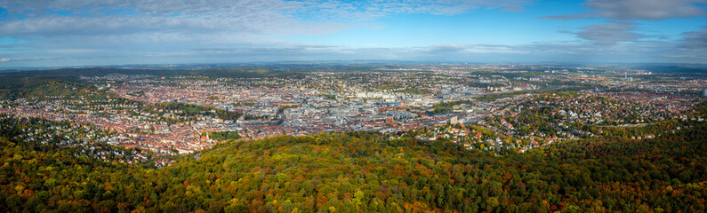 Stuttgart Panorama im Herbst