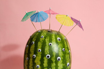 watermelon umbrella hair cocktail