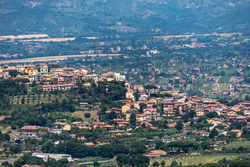 Fototapeta na wymiar Panoramic view from Monte Porzio Catone, Rome