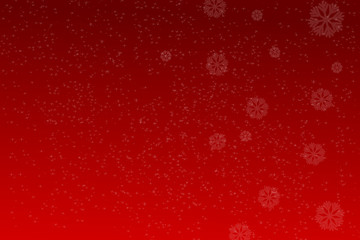 Red Christmas Background with Snowy Hills