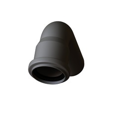 Plastic sewer pipe grey on white background, isolated. 3D rendering of excellent quality in high resolution. It can be enlarged and used as a background or texture.