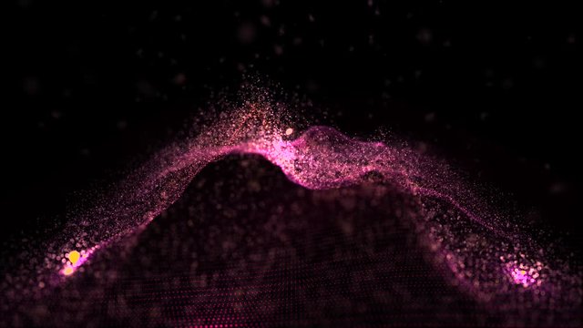 Particle galaxy in space