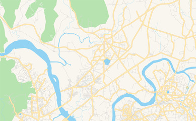 Printable street map of Bhiwandi, India