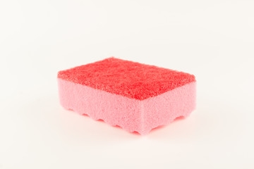 foam rubber sponges isolated on a white background for washing dishes
