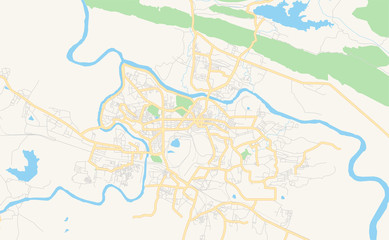 Printable street map of Jamshedpur, India