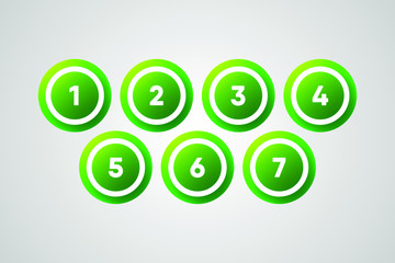Green Bingo Balls Vector Illustration