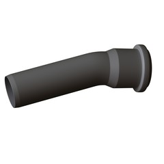 Plastic sewer pipe grey on white background, isolated. 3D rendering of excellent quality in high resolution. It can be enlarged and used as a background or texture.