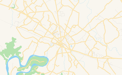 Printable street map of Firozabad, India