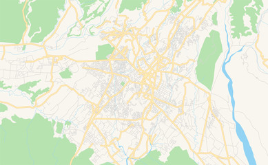 Printable street map of Dehradun, India