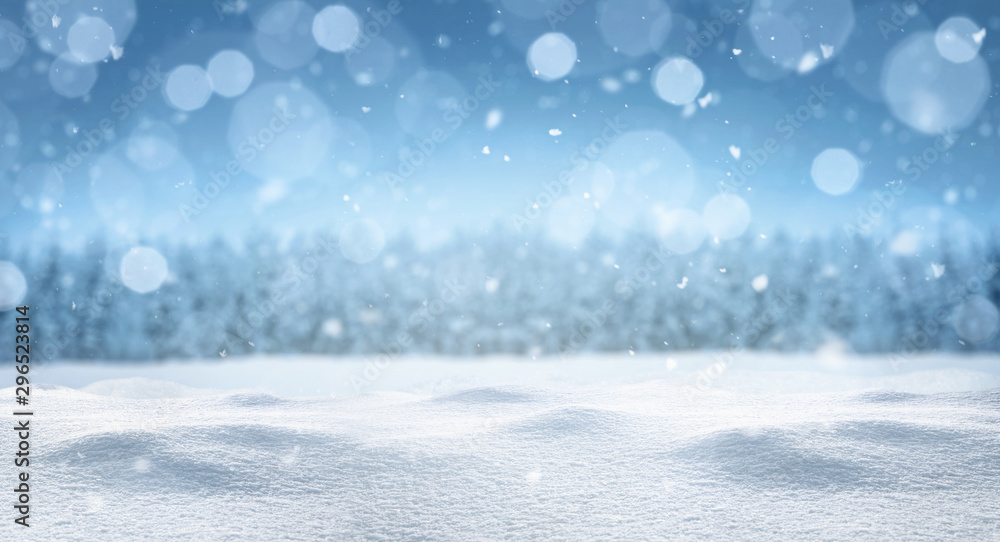 Aufkleber empty panoramic winter background with copy space