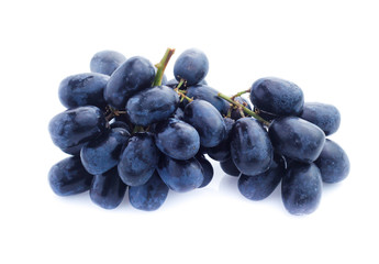 Black grapes, isolated on white