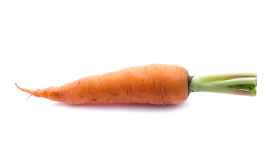 fresh carrots isolated on white background