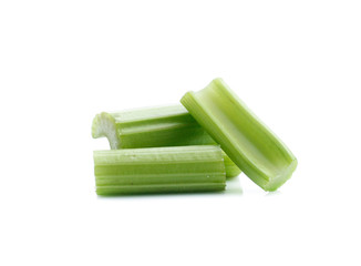 fresh celery isolated on white background