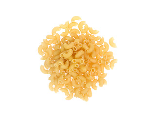 dry macaroni  isolated  on white