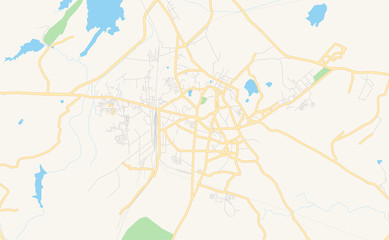Printable street map of Jhansi, India