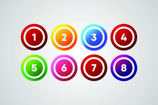 Bingo Balls Colorful Vector Illustration