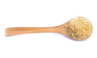 Brown sugar isolated on white