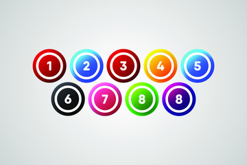 Bingo Balls Colorful Vector Illustration